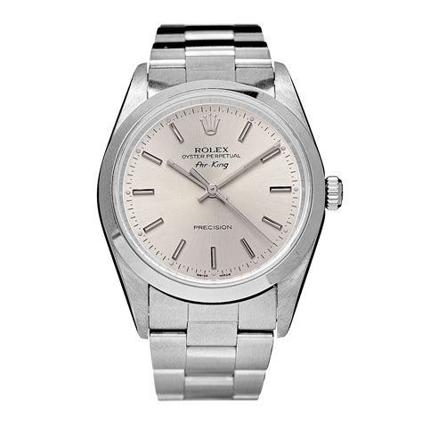 rolex 34mm stainless steel air king precision|Rolex Air-King price chart.